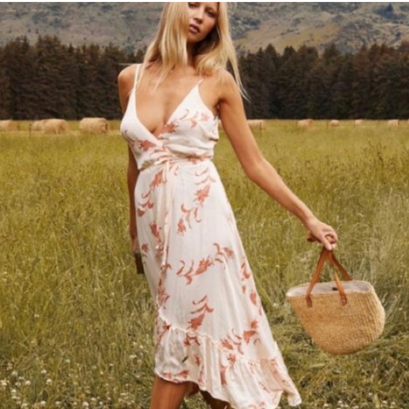 Beachgold New Lotti Wrap Sleeveless Dress Floral Print